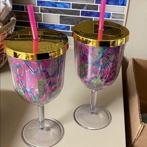 Lilly Pulitzer Plastic Wine Glasses